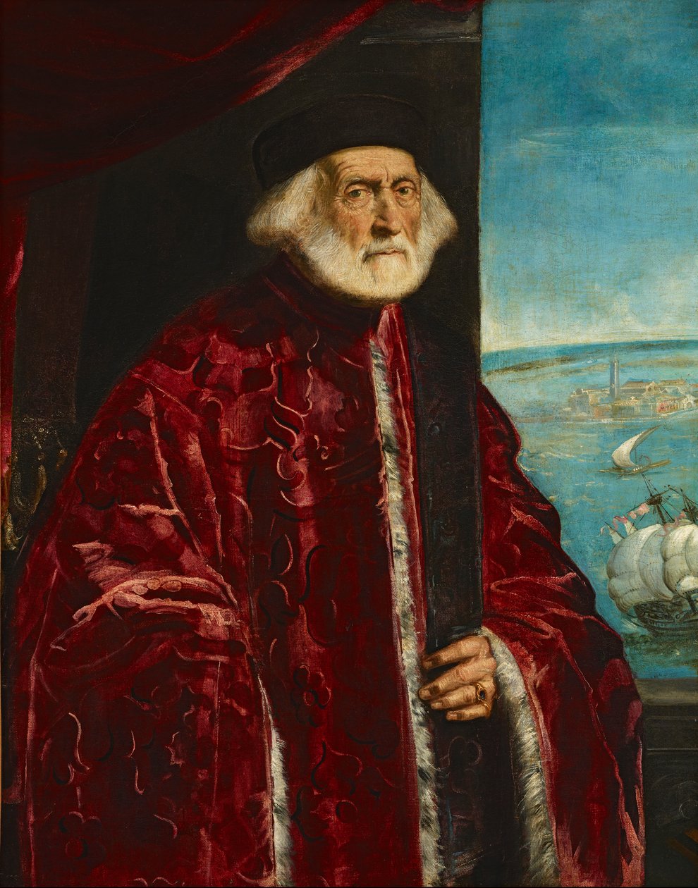 Jacopo Tintoretto köre - Egy velencei ügyész portréja, 1938.1.142 alkotó: Circle of Jacopo Tintoretto