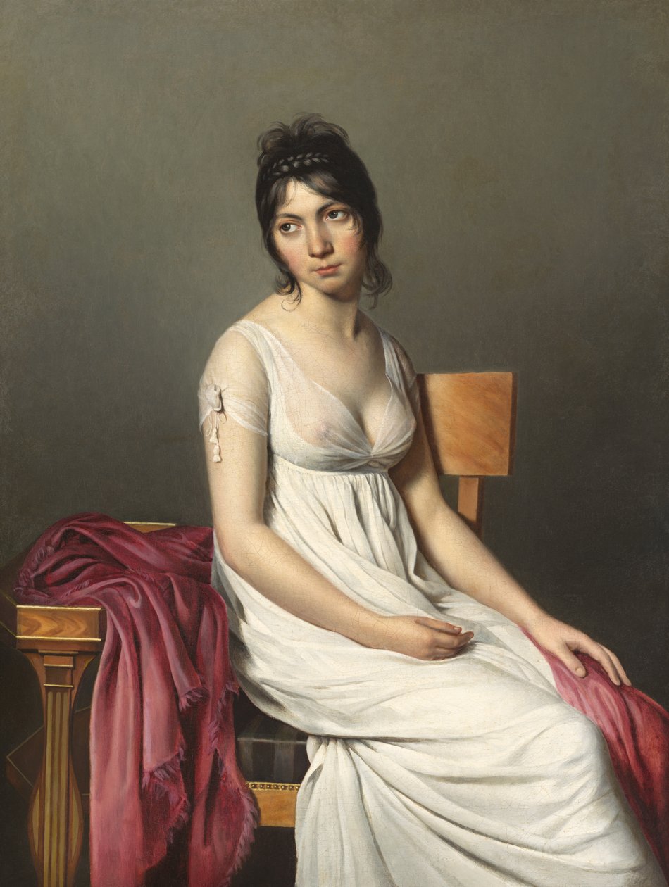 Egy fiatal nő portréja alkotó: Circle of Jacques Louis David