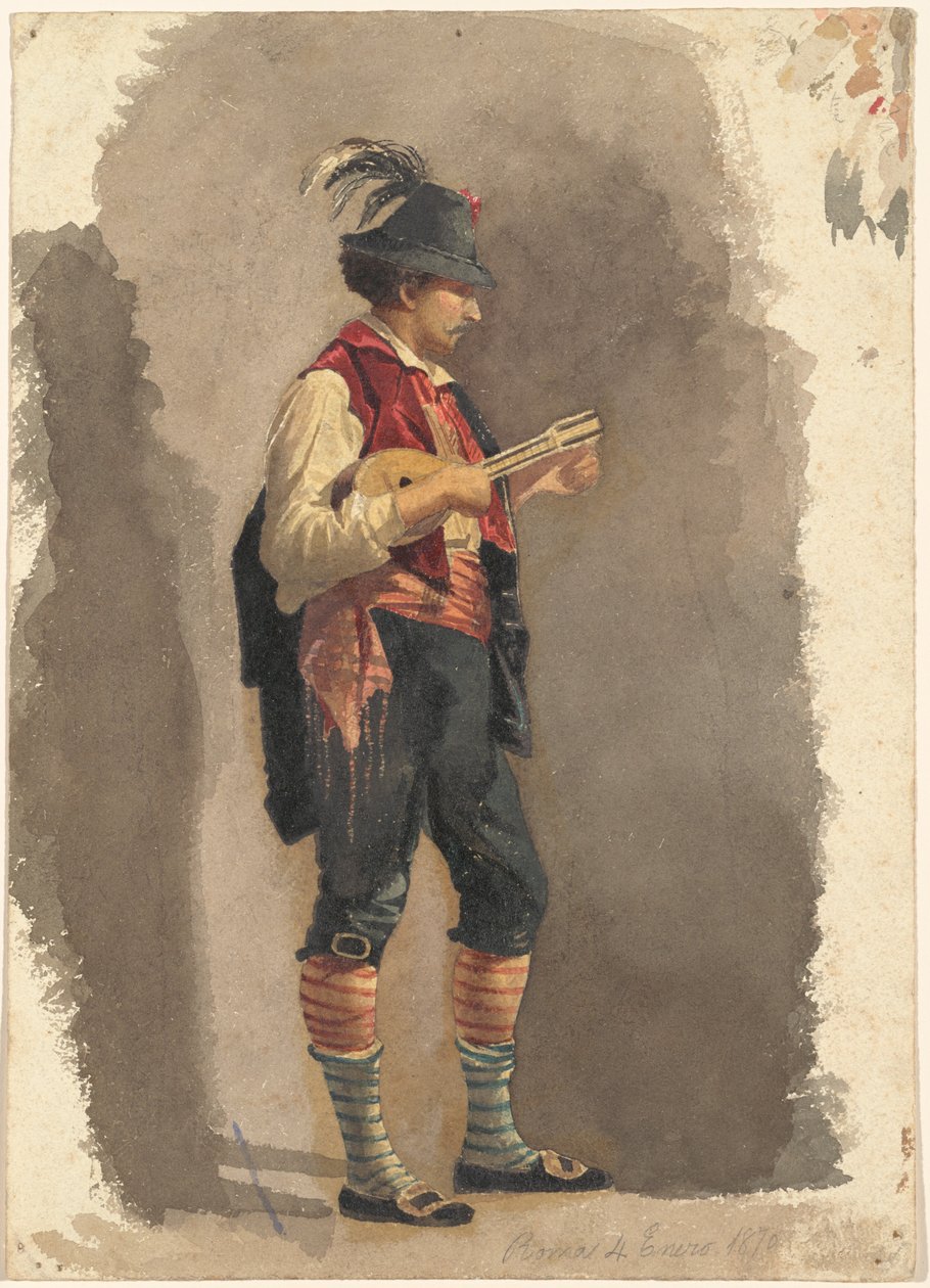 Álló zenész alkotó: Circle of Mariano Fortuny Marsal