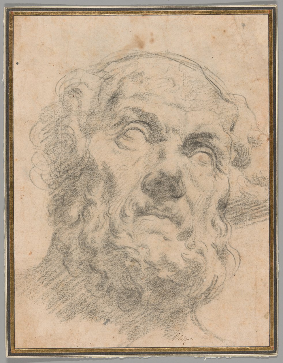 Egy öregember feje, esetleg Seneca alkotó: Circle of Peter Paul Rubens