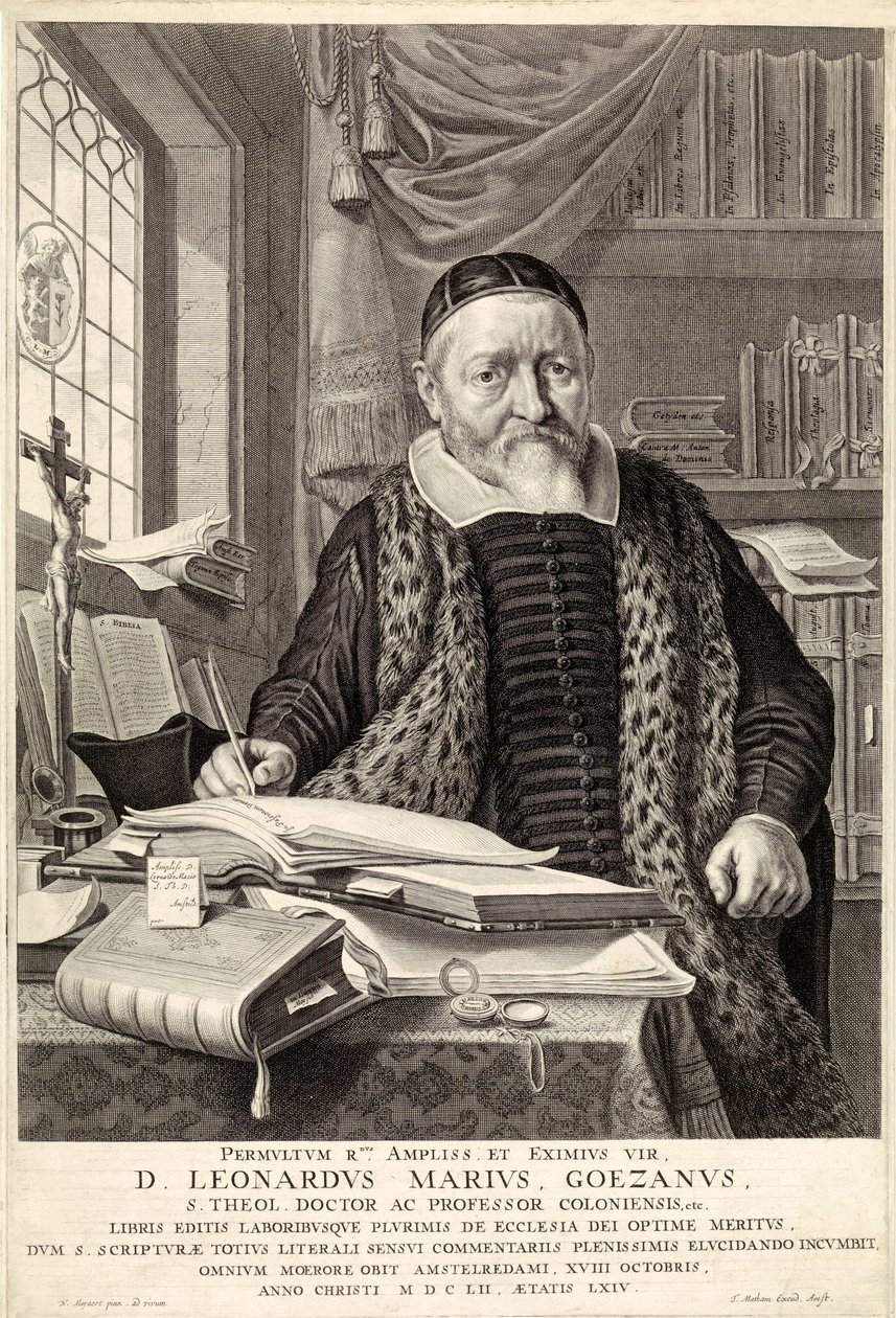 D. Leonardus Marius Goezanus, pub. 1654-es metszet. alkotó: Claes Corneliszoon Moeyaert