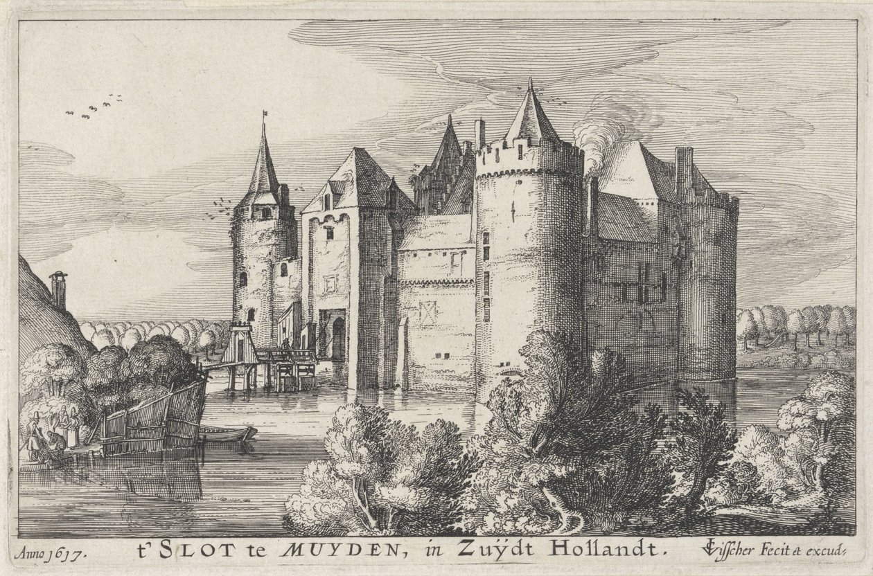 Kilátás a Muiderslot-ra t