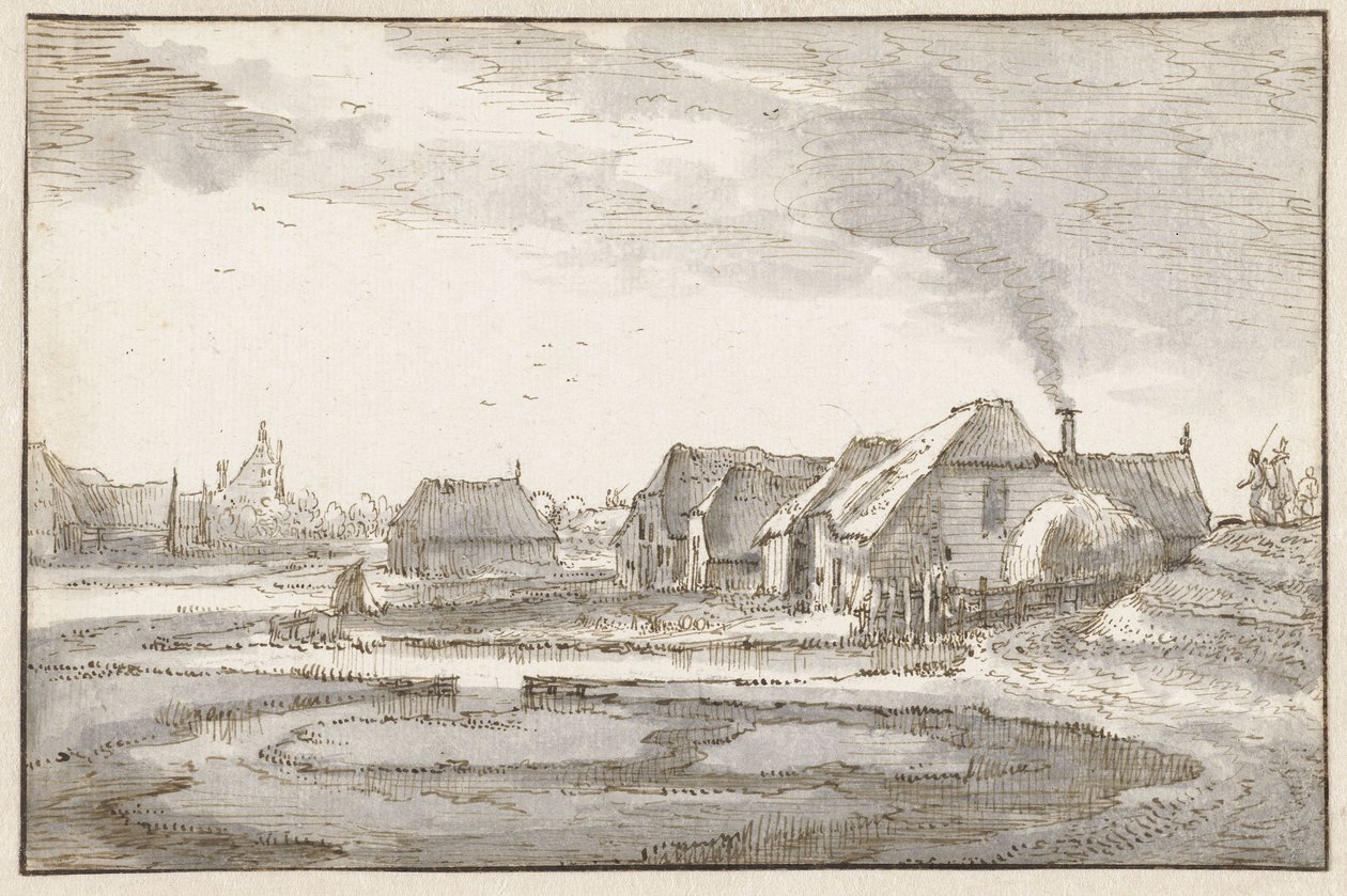 Spaarndammerdijk a Braakjes közelében alkotó: Claes Jansz. Visscher (II)