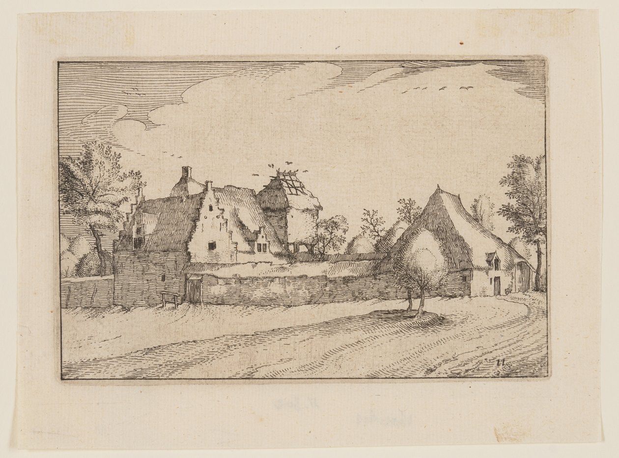 Egy fallal körülvett farm alkotó: Claes Jansz. Visscher