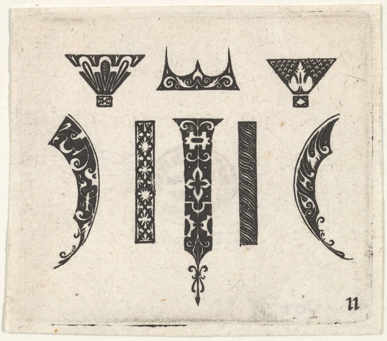 Blackwork nyomat nyolc motívummal, kb. 1620. alkotó: Claes Jansz Visscher