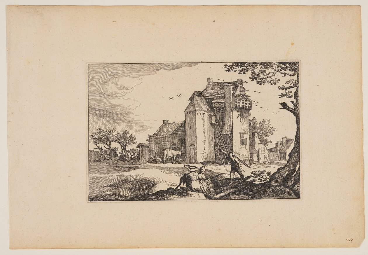 Tájképek (Verscheyden aerdige Lanthuysen...) alkotó: Claes Jansz. Visscher