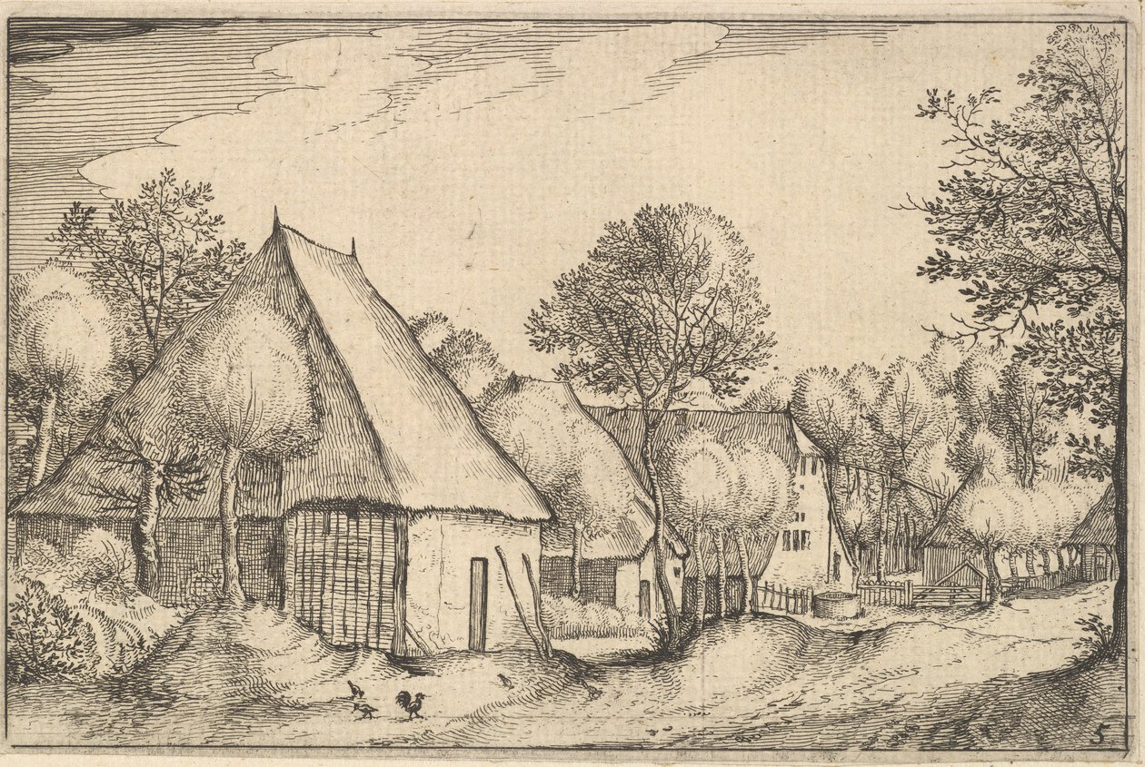 Farmyard, Regiunculae et Villae aliquot Ducatus Brabantiae, kb. 1610 alkotó: Claes Jansz Visscher