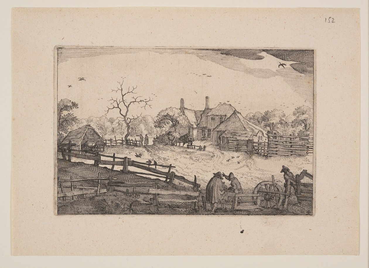 Apa fogadója, a Haarlem környéki kilátásokból (Plaisante Plaetsen) alkotó: Claes Jansz. Visscher