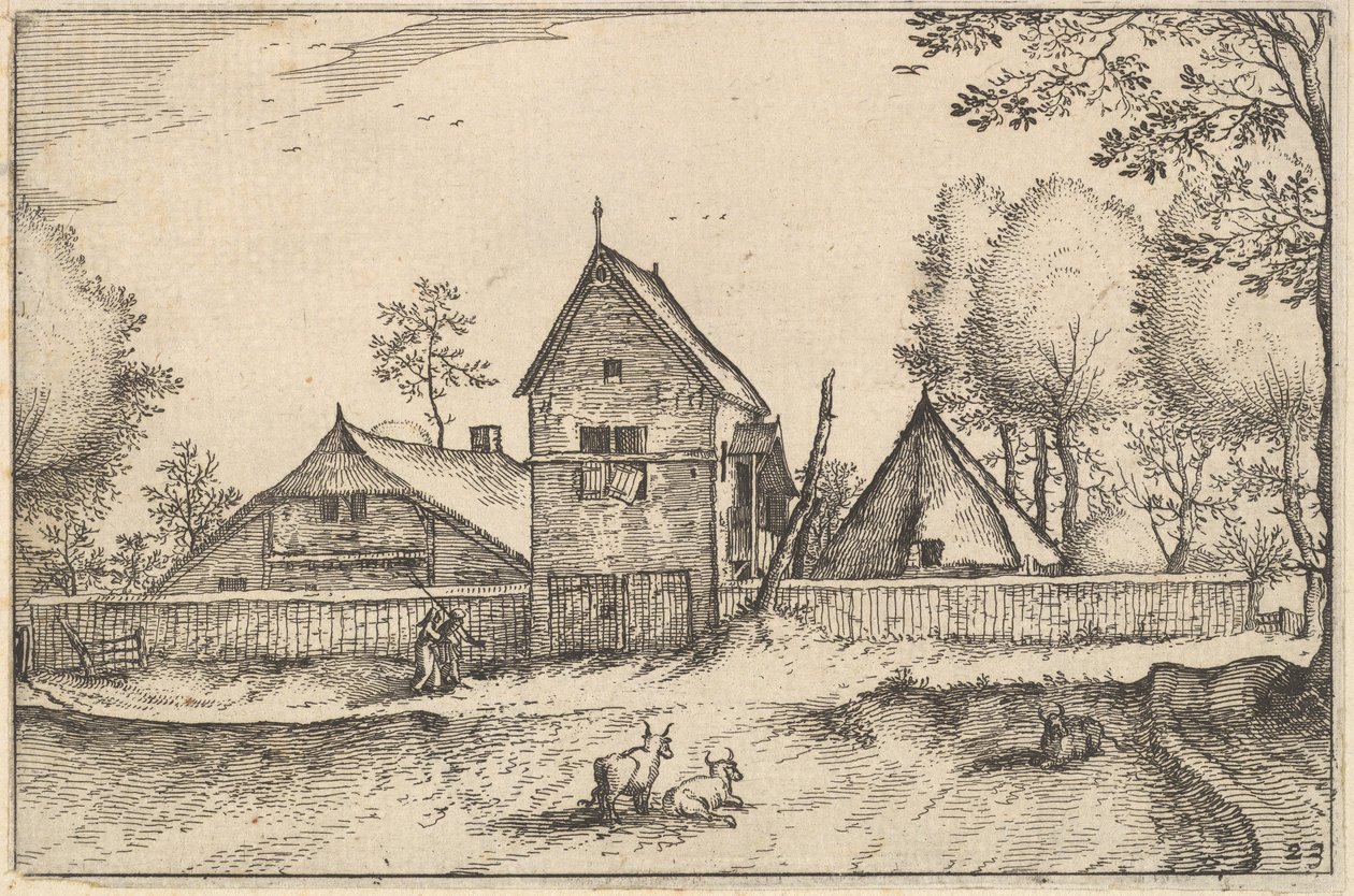 Falas nagy farm, Regiunculae et Villee Aliquot Ducatus Brabantiae 23-as lemeze, kb. 1610 alkotó: Claes Jansz Visscher