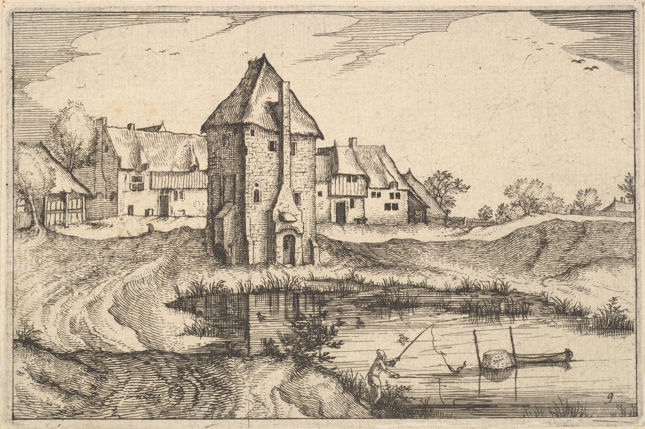 A tó, 9. tábla Brabant tartományból, kb. 1610 alkotó: Claes Jansz Visscher