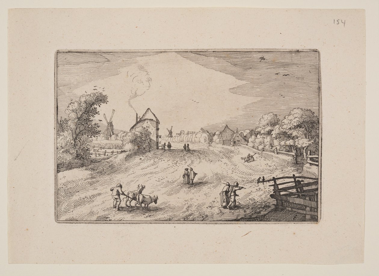 Az út Leiden felé, Haarlem környéki kilátásokból (Plaisante Plaetsen) alkotó: Claes Jansz. Visscher