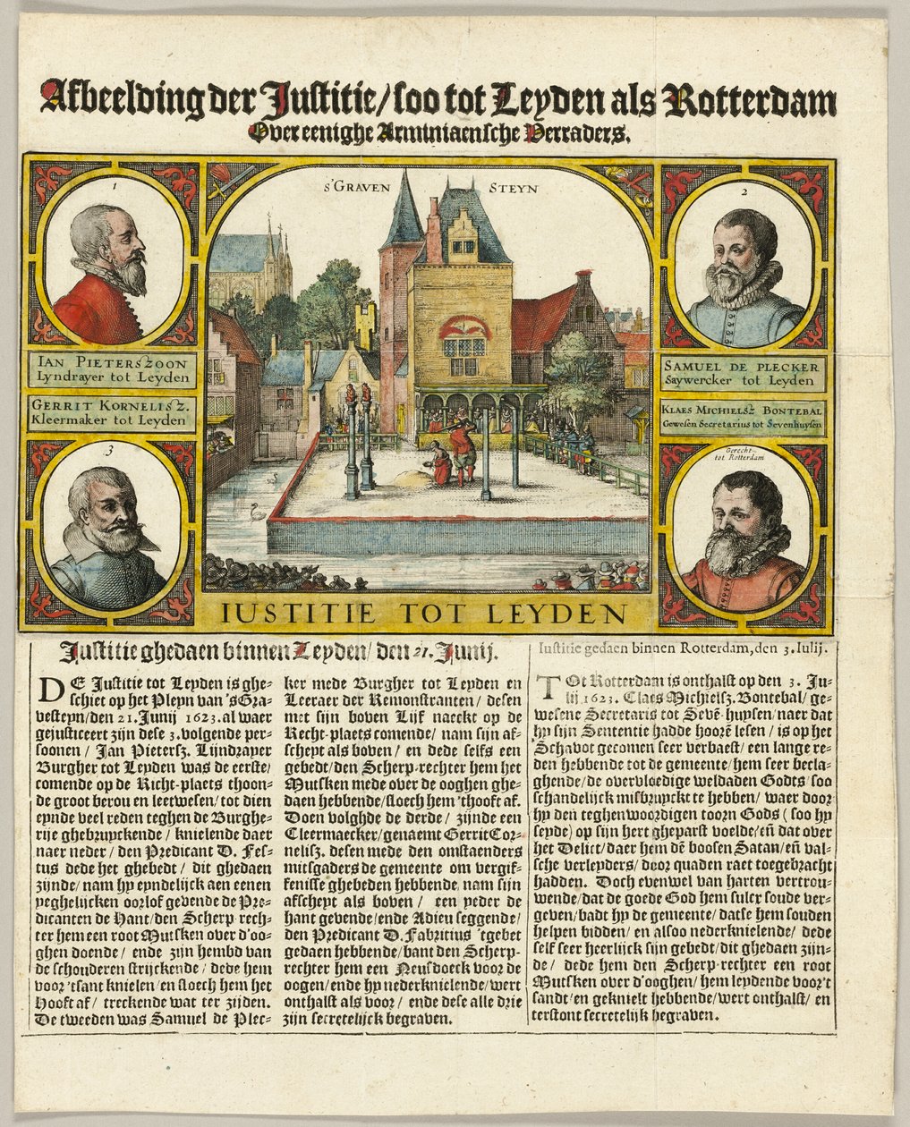 Arminiánusok kivégzése Leidenben alkotó: Claes Jansz. Visscher II