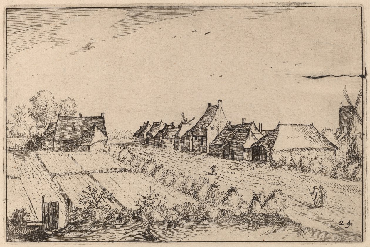 Mezők és út alkotó: Claes Jansz Visscher after Johannes van Doetechum, the Elder after Lucas