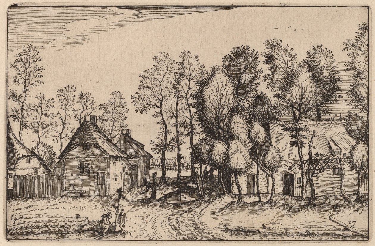 Táj kivágott fákkal alkotó: Claes Jansz Visscher after Johannes van Doetechum, the Elder after Lucas