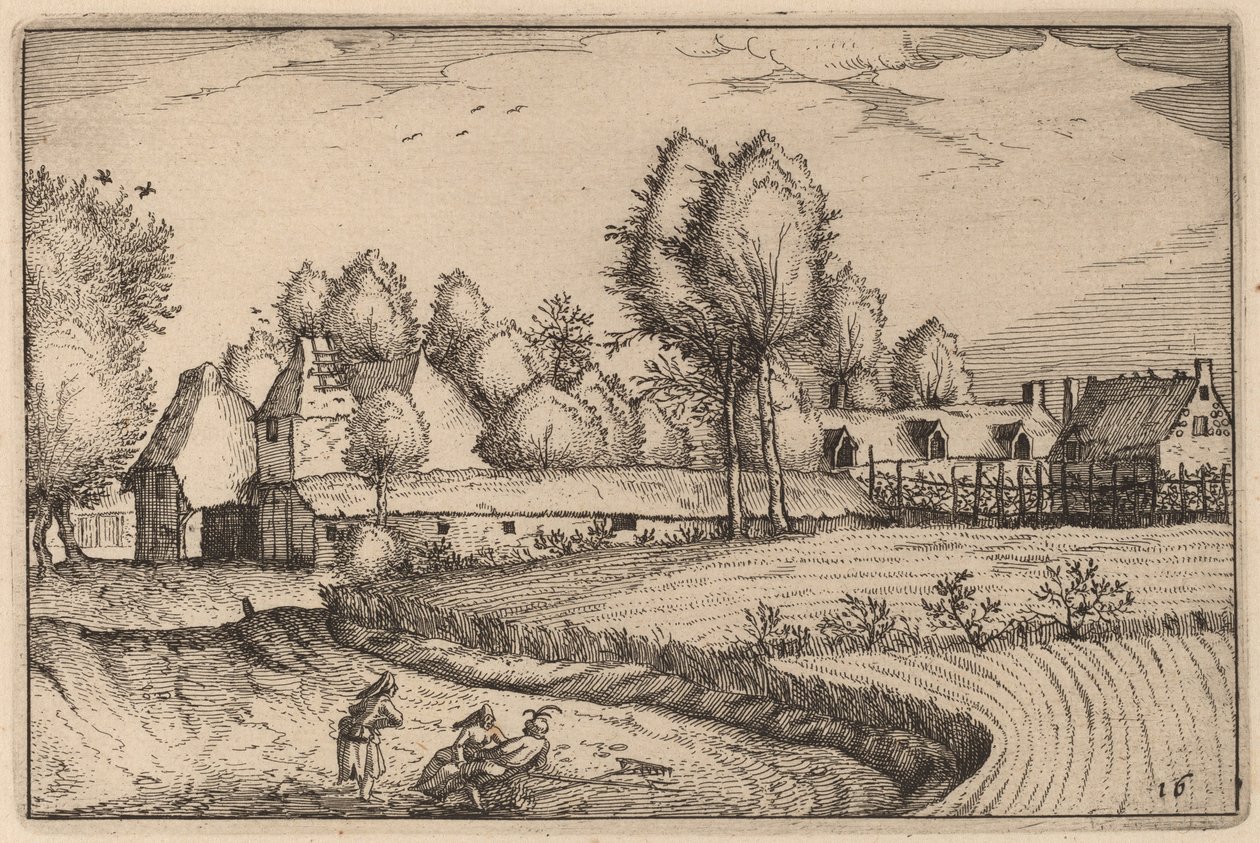 Út egy mező mentén alkotó: Claes Jansz Visscher after Johannes van Doetechum, the Elder after Lucas