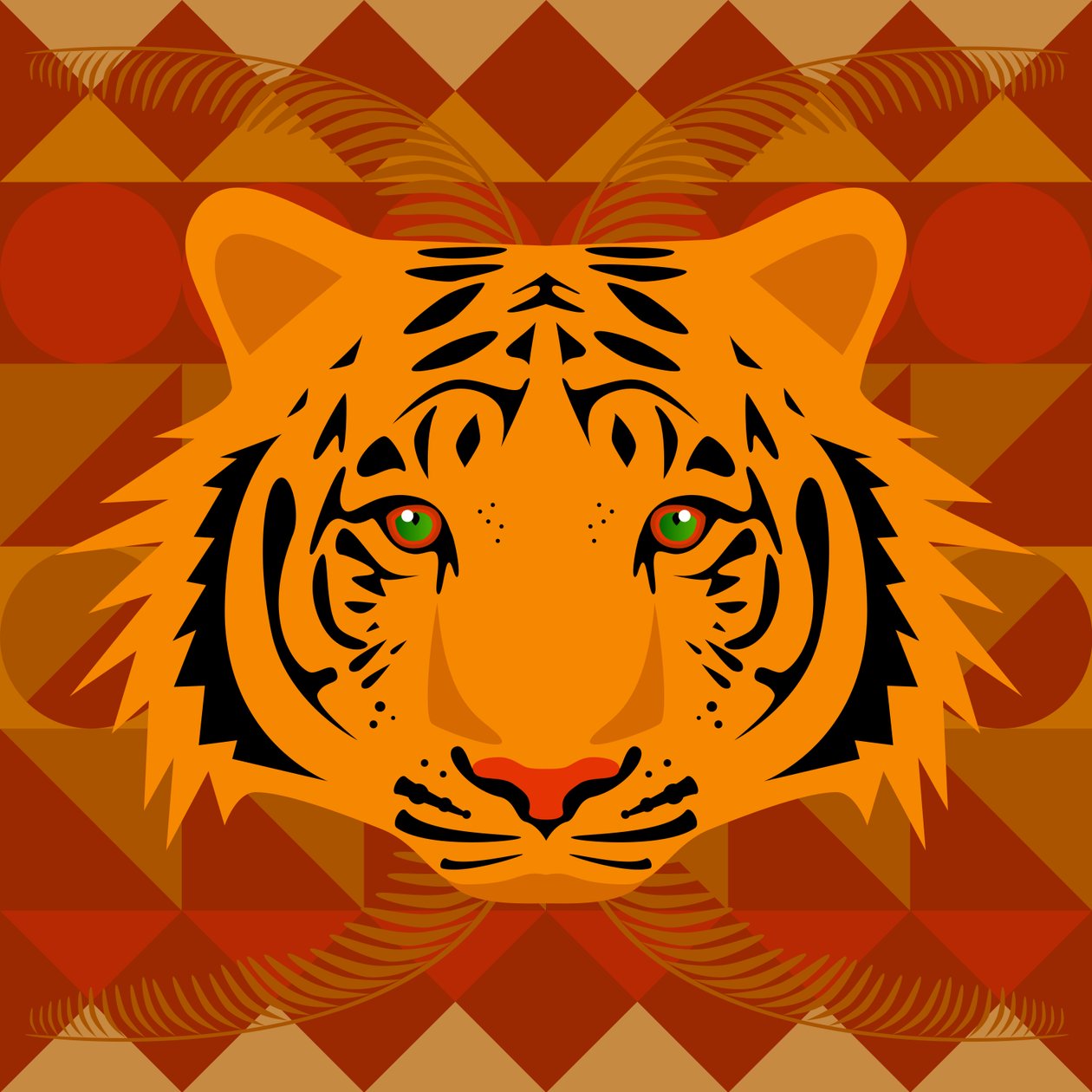 Azték tigris alkotó: Claire Huntley