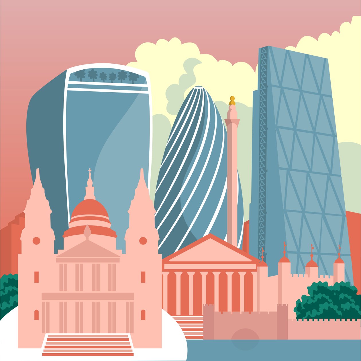 Square Mile városkép alkotó: Claire Huntley