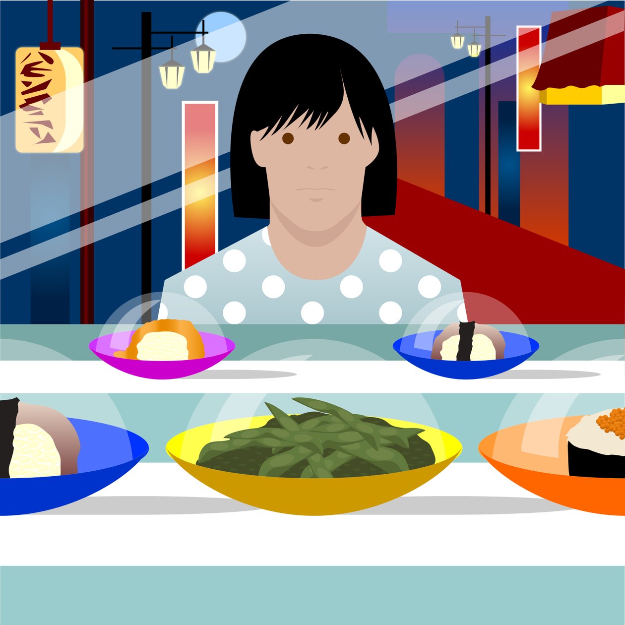 Sushi vonat alkotó: Claire Huntley