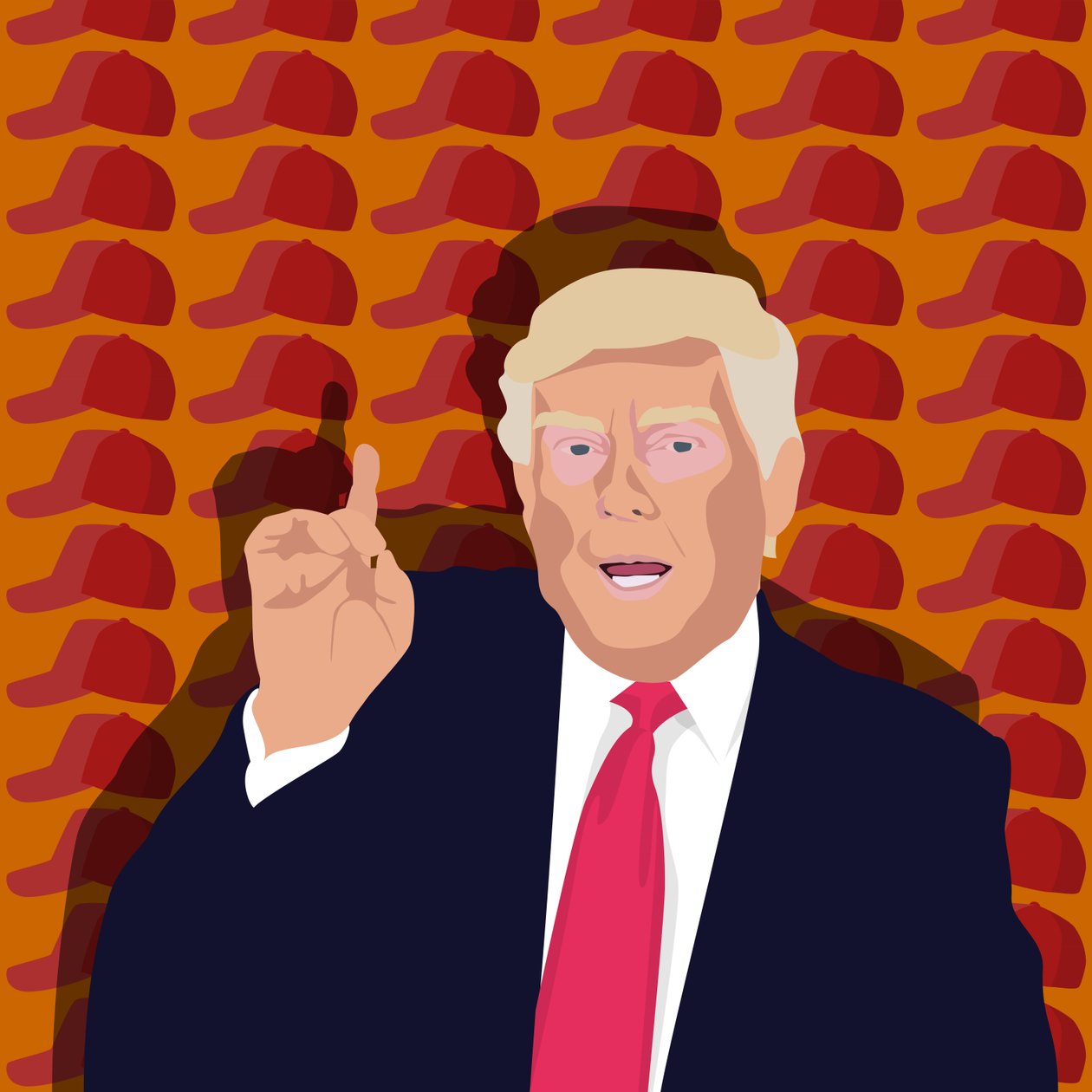 Trump és a baseballsapka alkotó: Claire Huntley