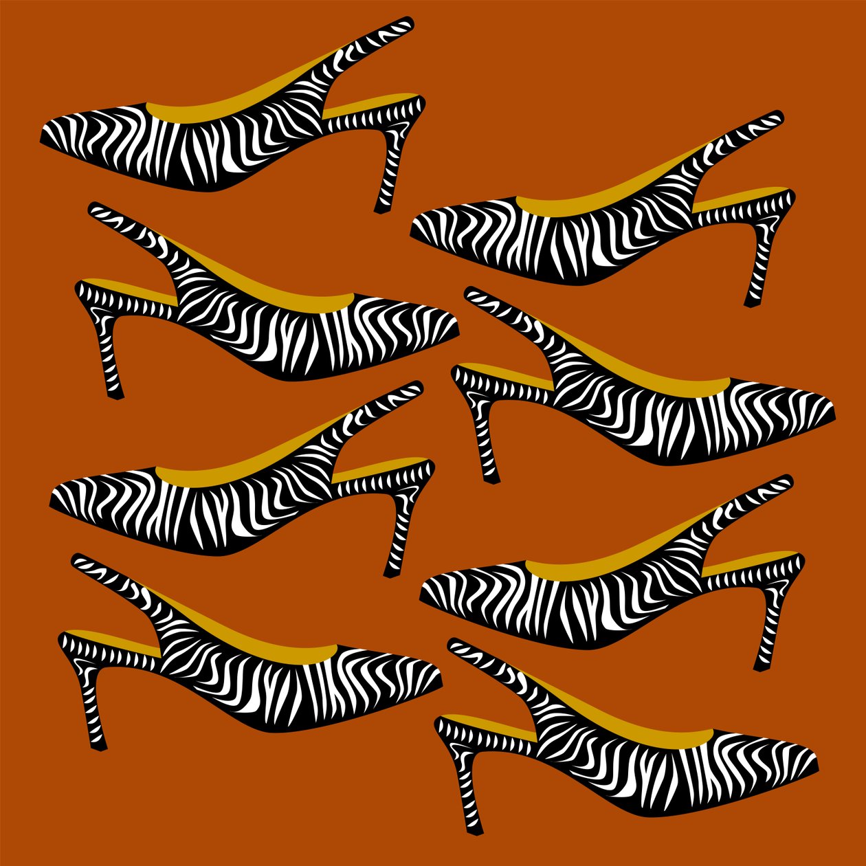 Zebra Slingbacks alkotó: Claire Huntley