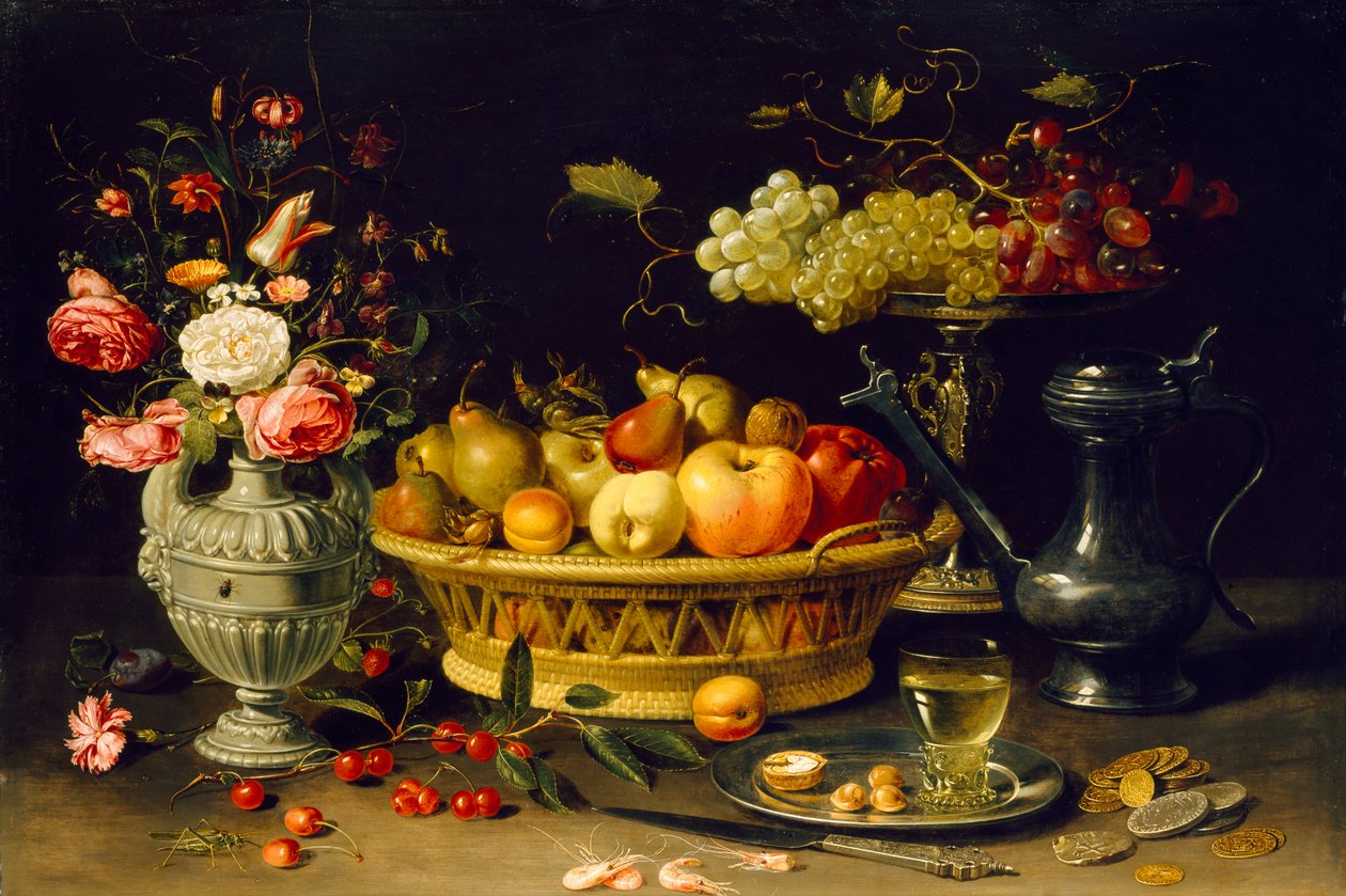 Gyümölcs- és virágcsendélet, 1608-1621 alkotó: Clara Peeters