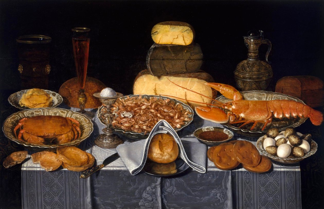 Csendélet rákkal, garnélarákokkal és homárral, Peeters, Clara (1594-1658), kb 1637-1640 - Olaj, fa, 70,8x108,9 - Szépművészeti Múzeum, Houston alkotó: Charlotte Evans