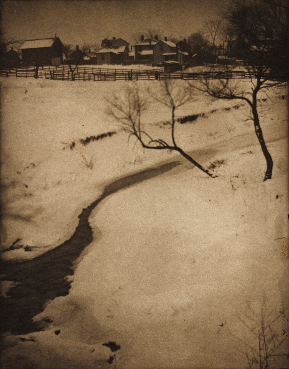Téli táj, c. 1900. alkotó: Clarence H. White