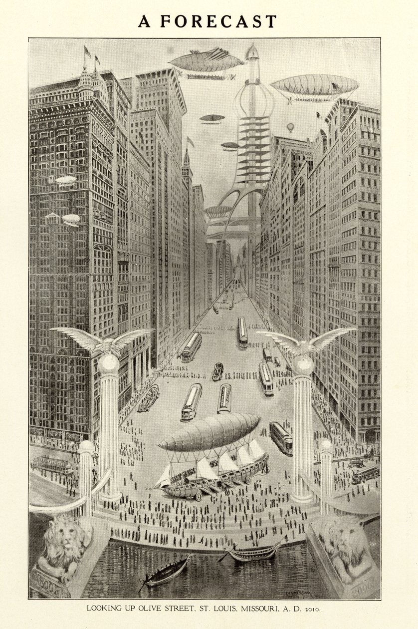 Előrejelzés - Look Up Olive Street, St. Louis, Missouri, 2010 -ben. alkotó: Clarkson