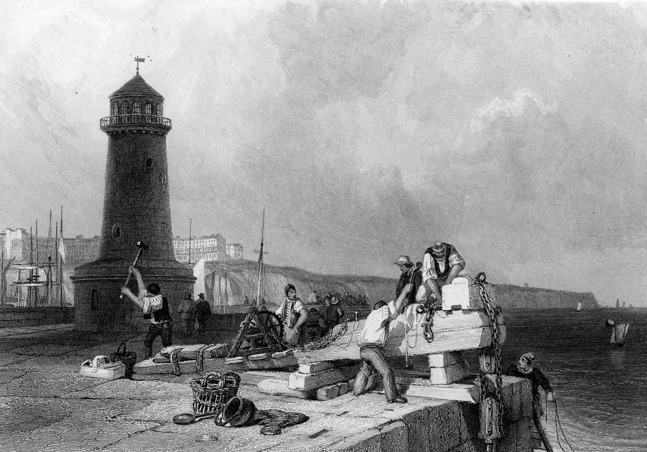 Ramsgate, Joseph Clayton Bentley metszete, 1836 alkotó: Clarkson Frederick Stanfield