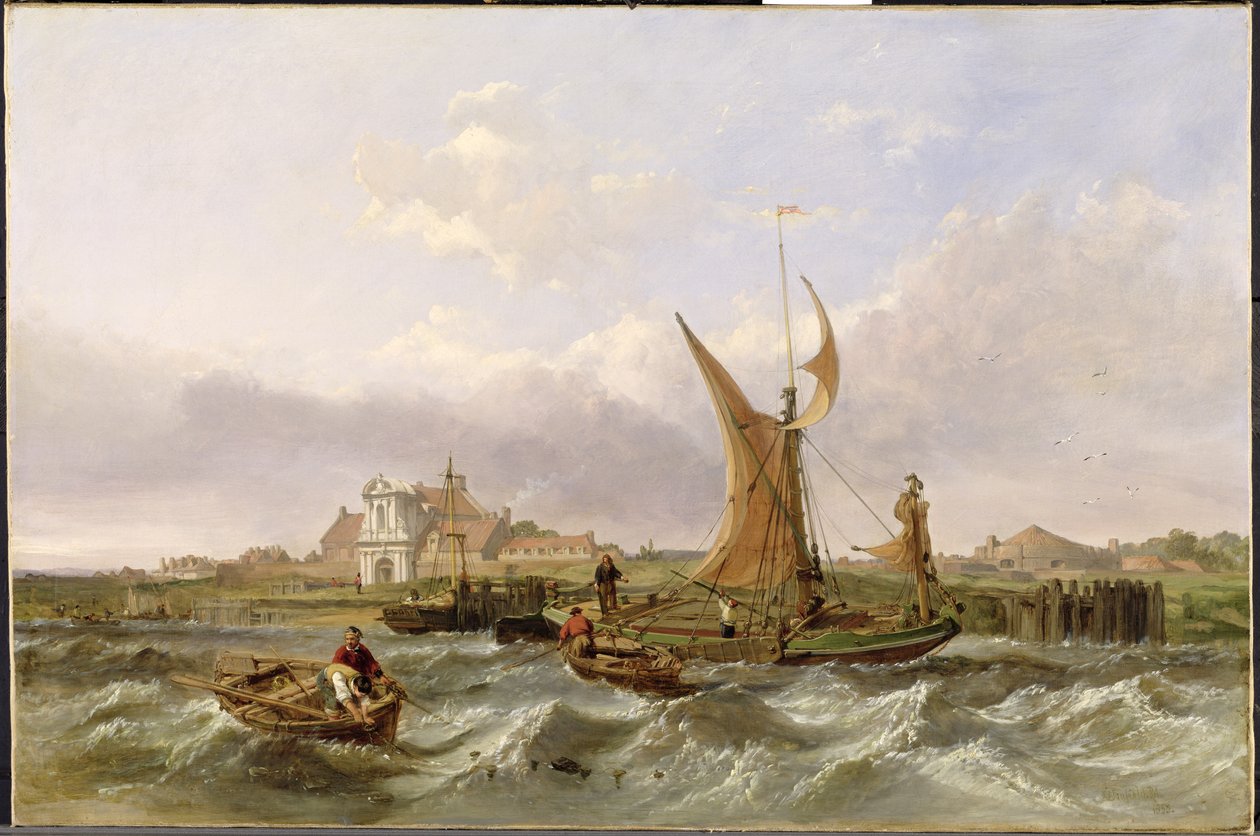Tilbury erőd – Szél az árral szemben, 1853 alkotó: Clarkson Frederick Stanfield