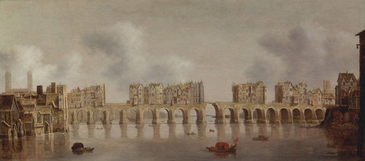 Kilátás a London Bridge -re alkotó: Claude de Jongh