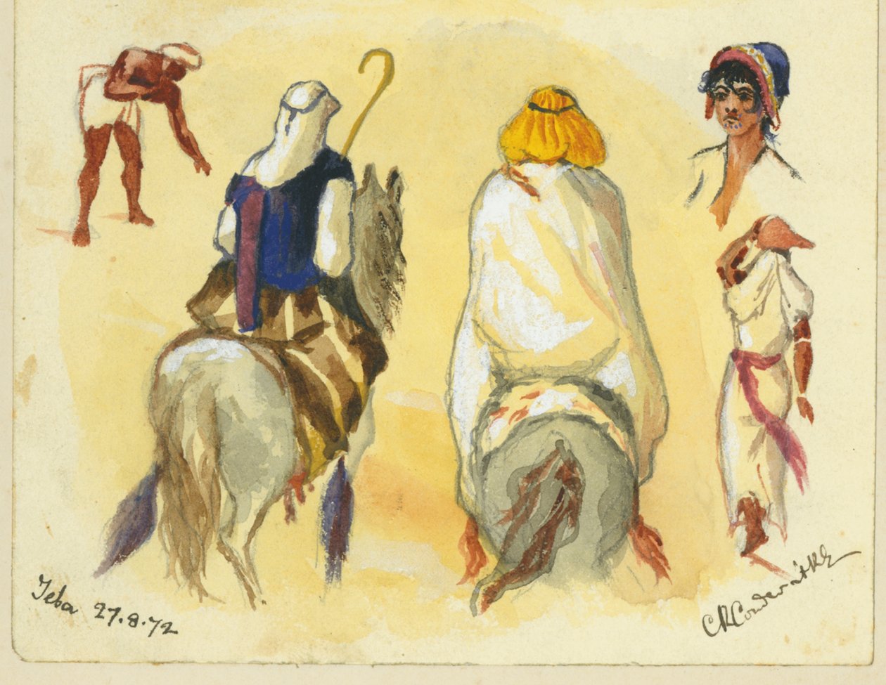 Jeba, 1872 (wc és ceruza papíron) alkotó: Claude Conder