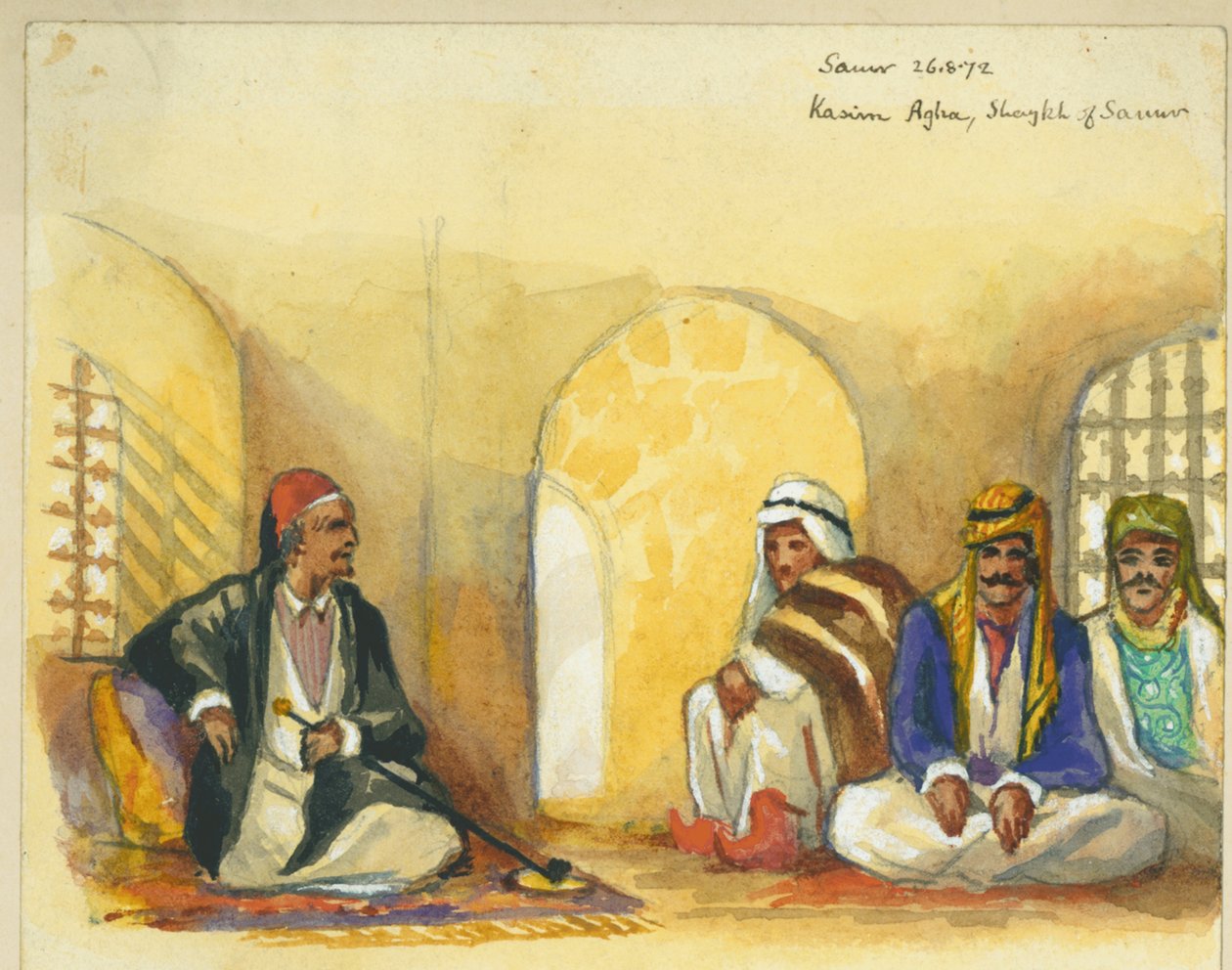 Samur, 1872 (wc és ceruza papíron) (lásd még: 316773) alkotó: Claude Conder