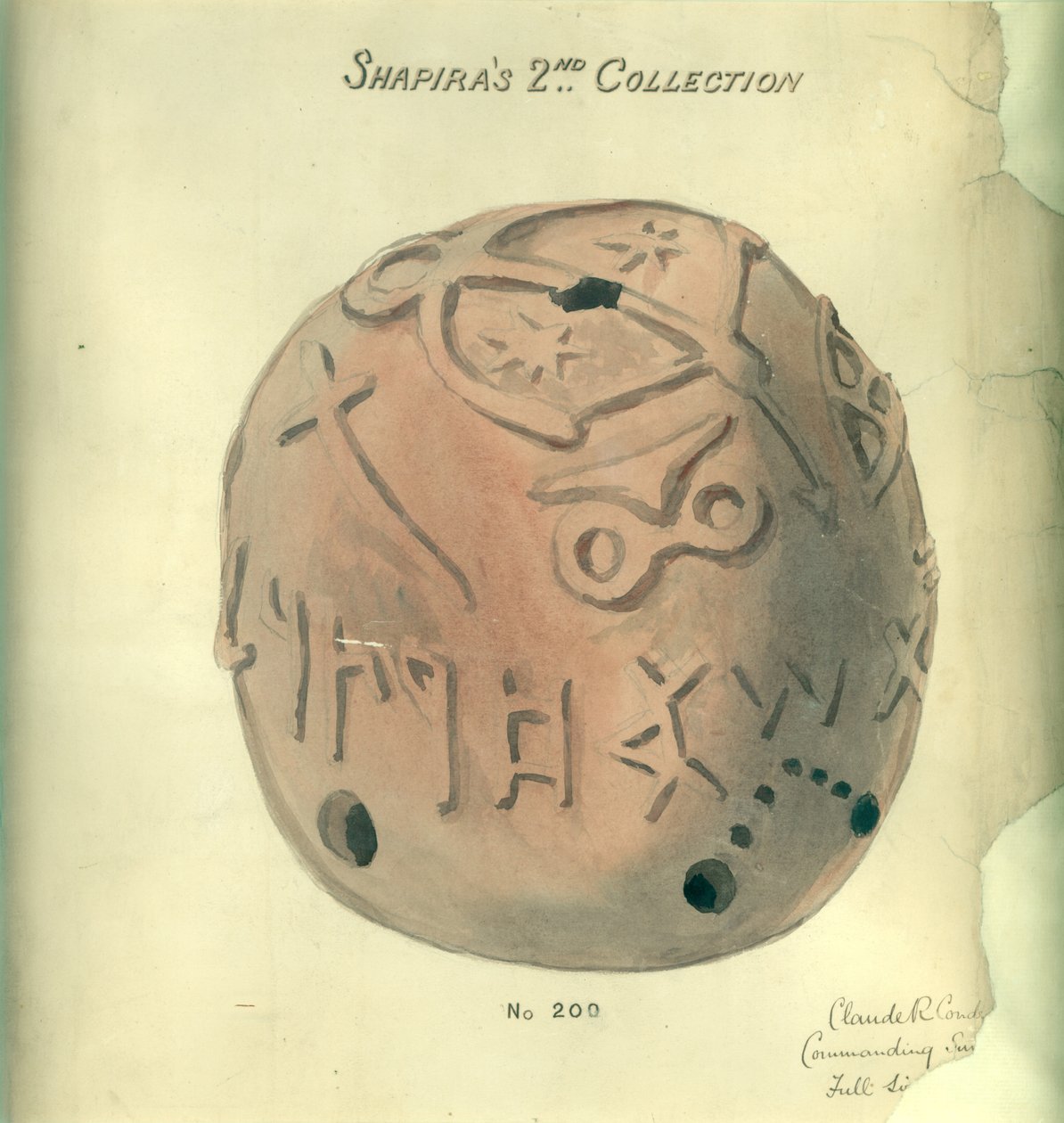 Shapira 2. gyűjteménye, 1873 (wc és ceruza, papír) alkotó: Claude Conder