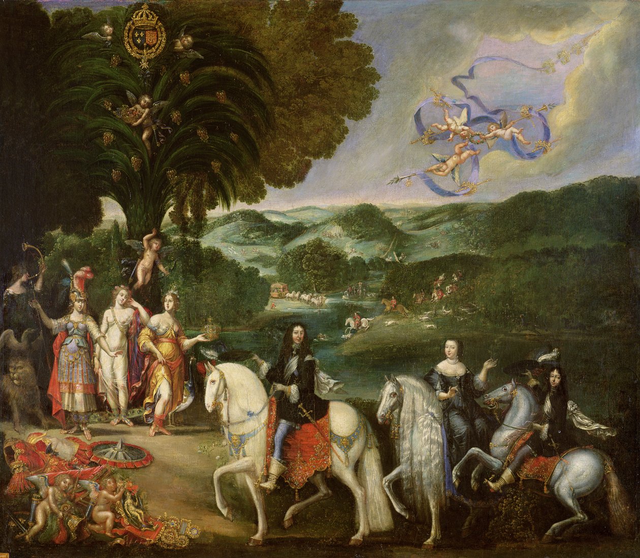 XIV. Lajos (1638-1715) 1631-es házasságának allegóriája alkotó: Claude Deruet