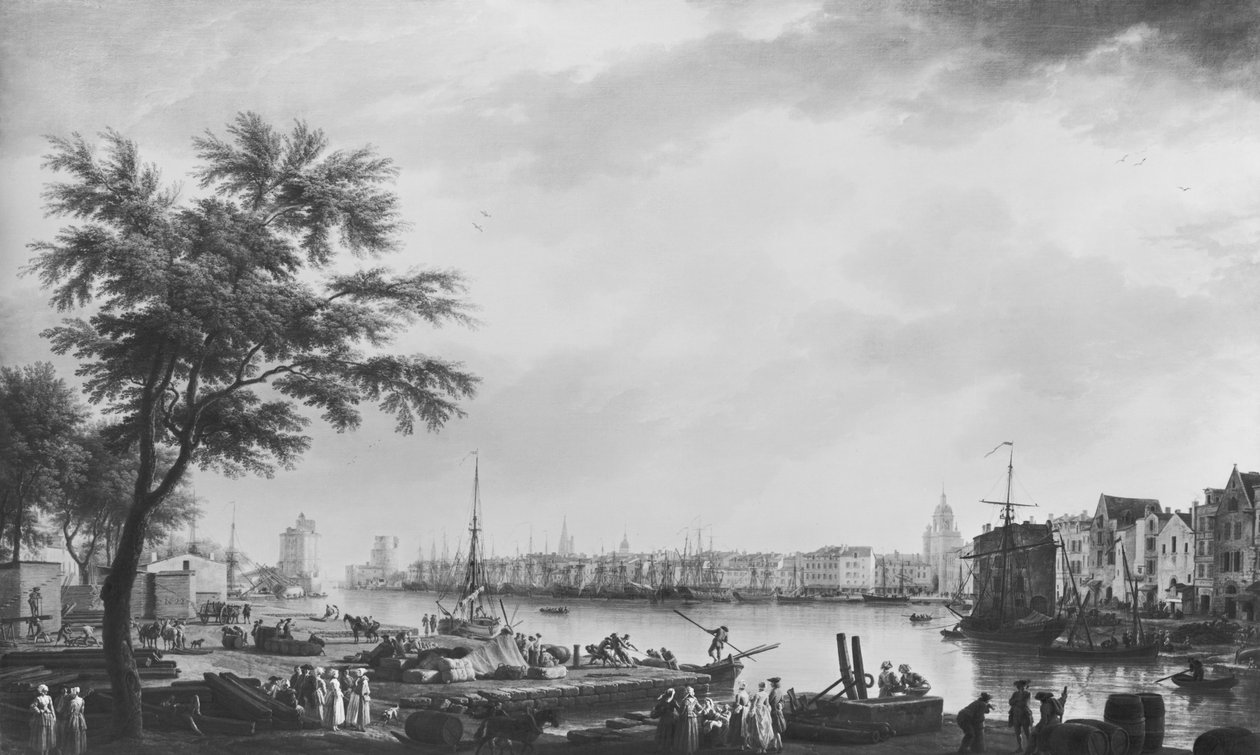 La Rochelle kikötője a kis partról nézve, 1762 alkotó: Claude Joseph Vernet