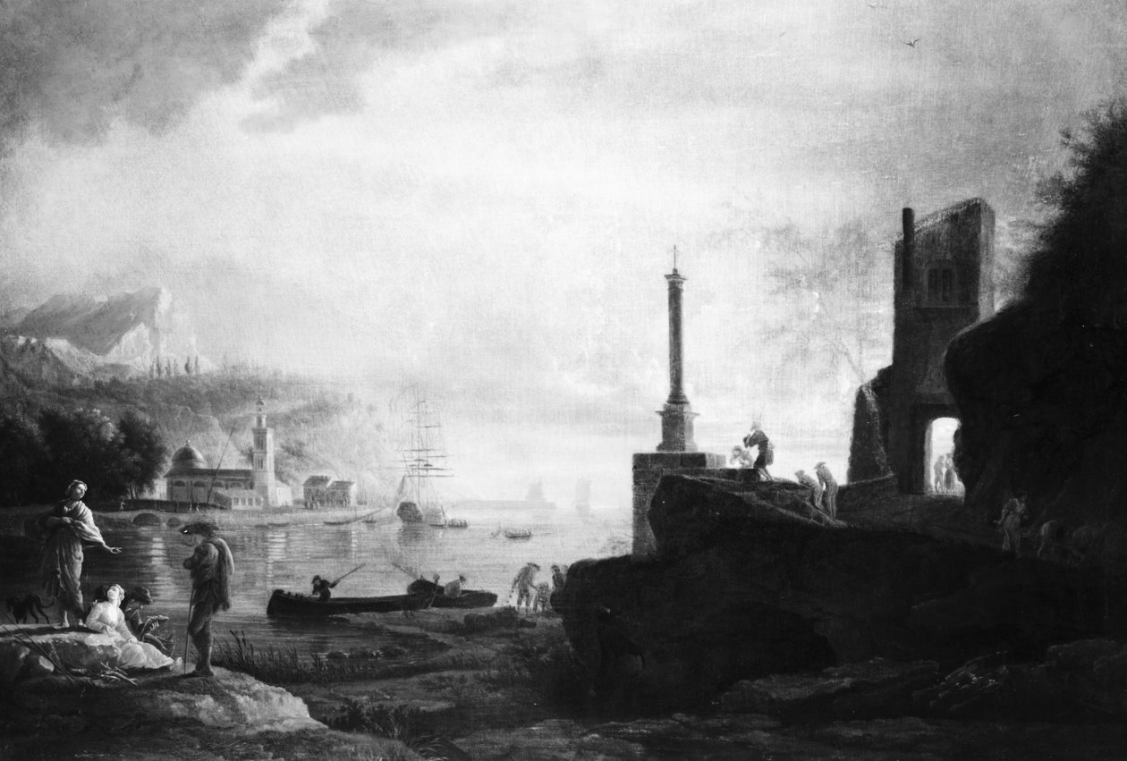 Tengeri kikötő, naplemente alkotó: Claude Joseph Vernet