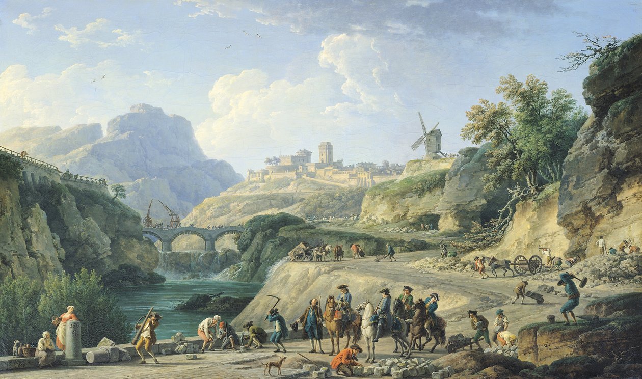 Útépítés, 1774 (lásd még: 695016) alkotó: Claude Joseph Vernet