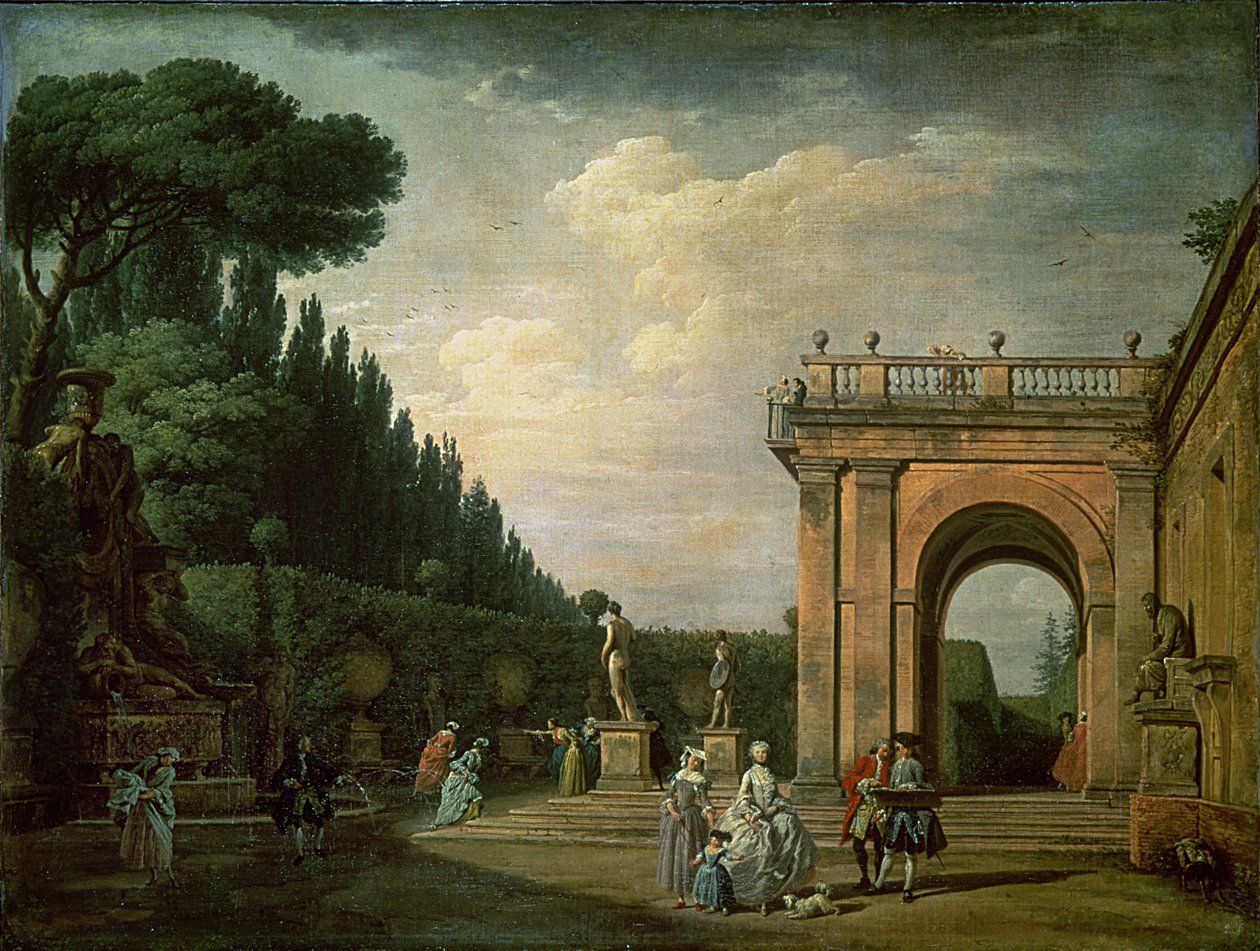 A Villa Ludovisi kertje, Róma, 1749 alkotó: Claude Joseph Vernet