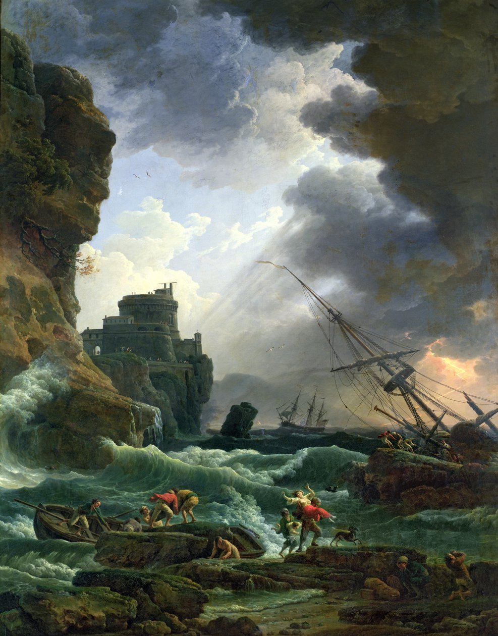 A vihar, 1777 alkotó: Claude Joseph Vernet