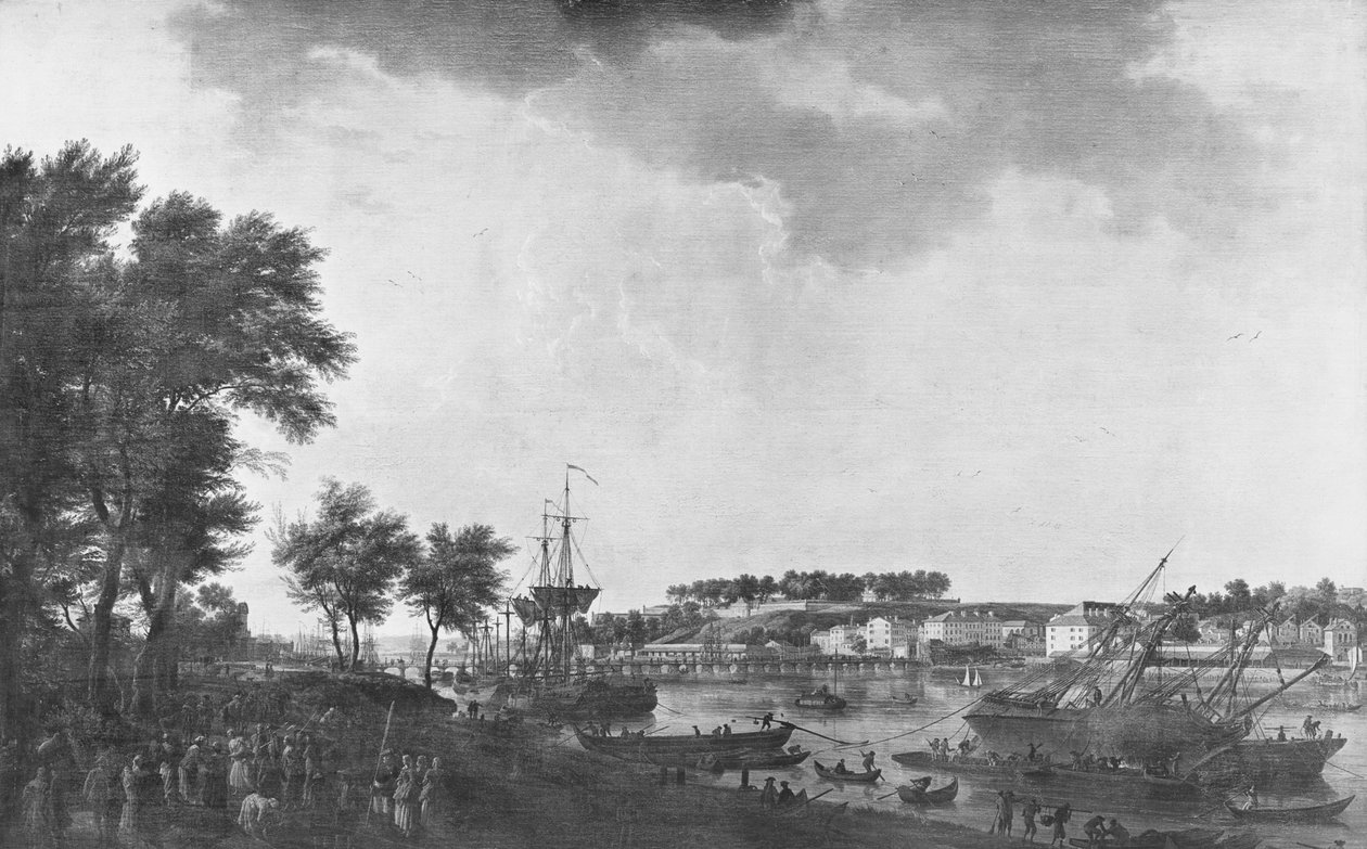 Bayonne kilátása a Boulders sugárútról a Mousserole kapu közelében, 1761 alkotó: Claude Joseph Vernet