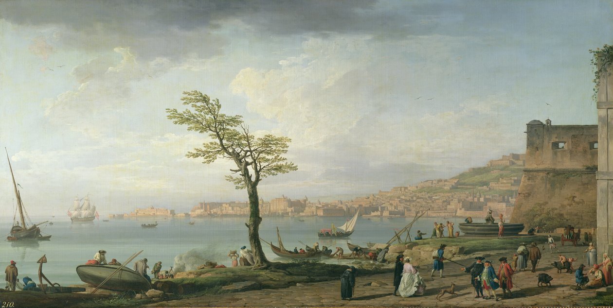 Kilátás a Nápolyi-öbölre, 1748 alkotó: Claude Joseph Vernet