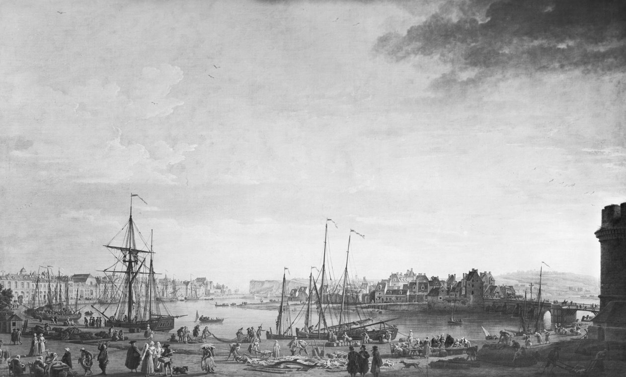 Dieppe kikötőjének kilátása, 1765 alkotó: Claude Joseph Vernet