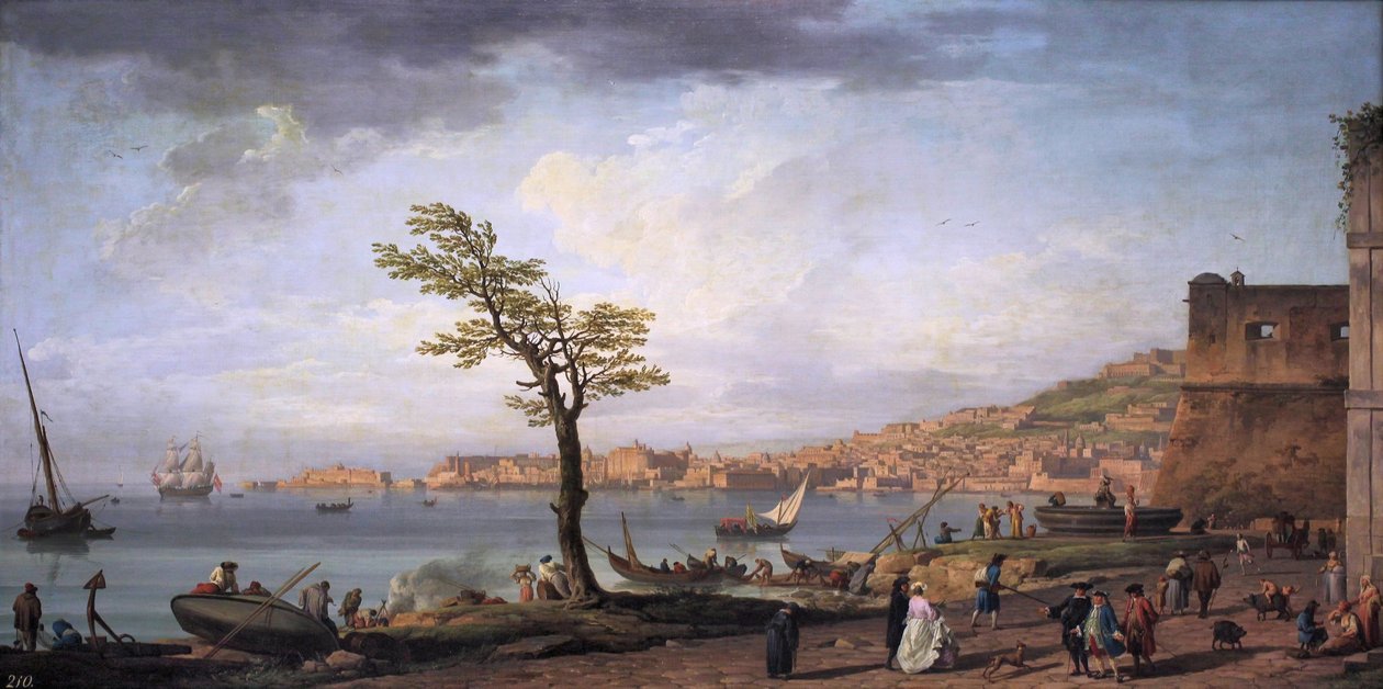 Kilátás a Nápolyi -öbölre alkotó: Claude Joseph Vernet