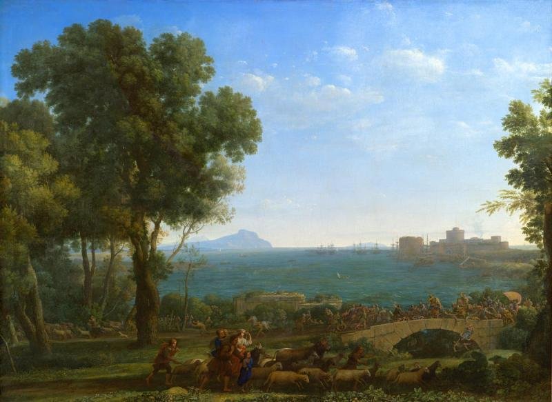 Csata a hídon alkotó: Claude Lorrain
