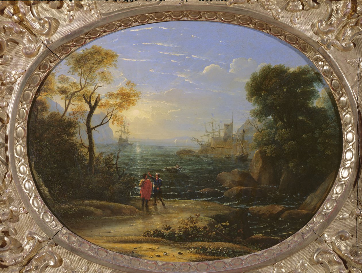 Tengerparti táj naplementekor alkotó: Claude Lorrain