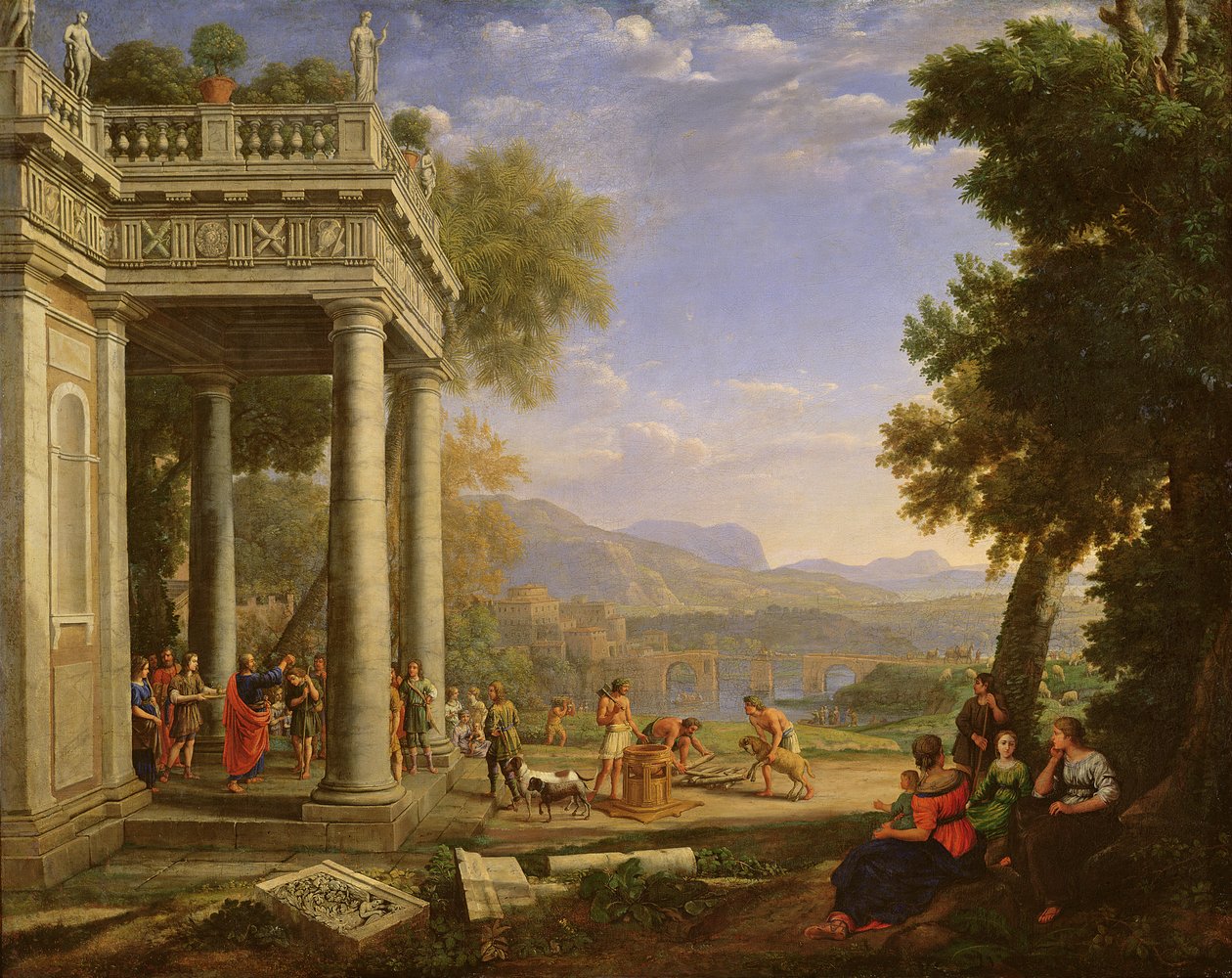 Dávidot Sámuel királylyá szenteli alkotó: Claude Lorrain