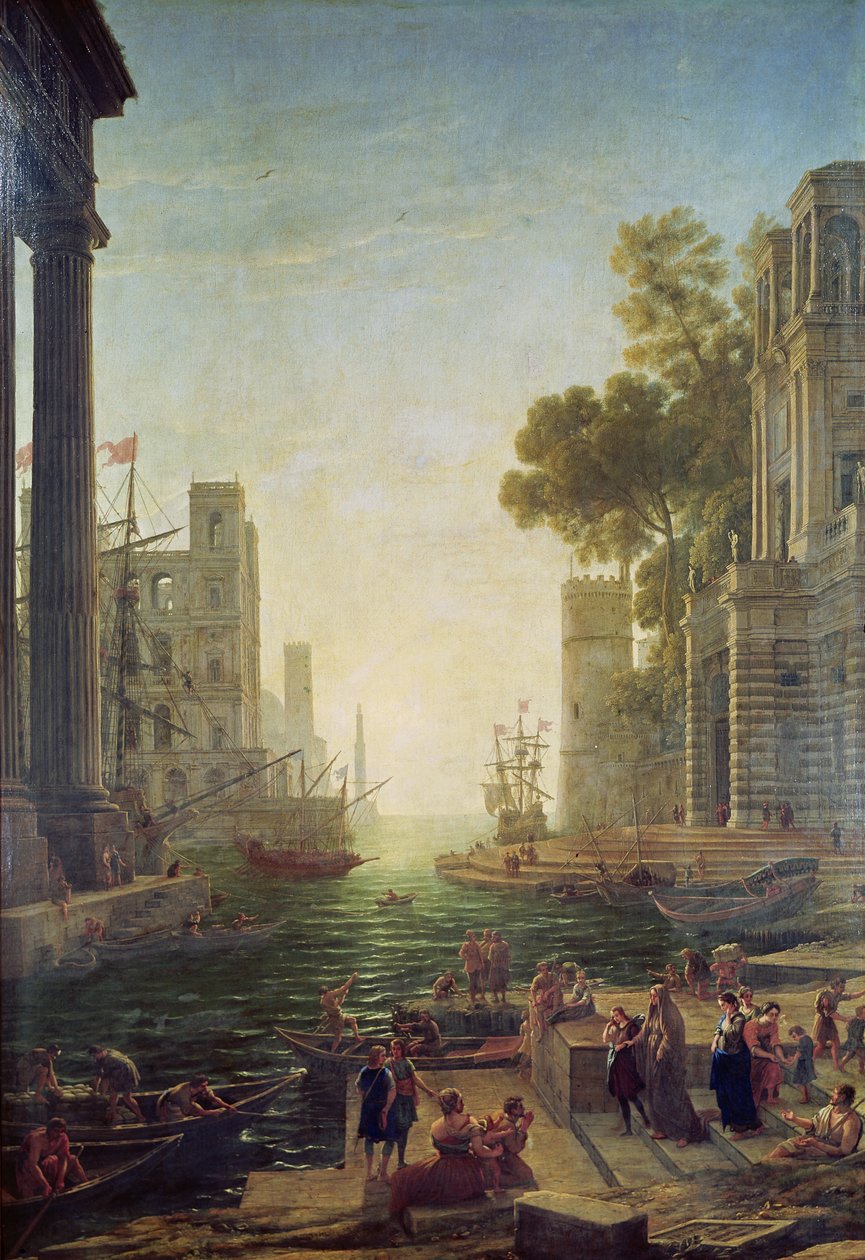 Szent Pál behajózása Ostiában alkotó: Claude Lorrain