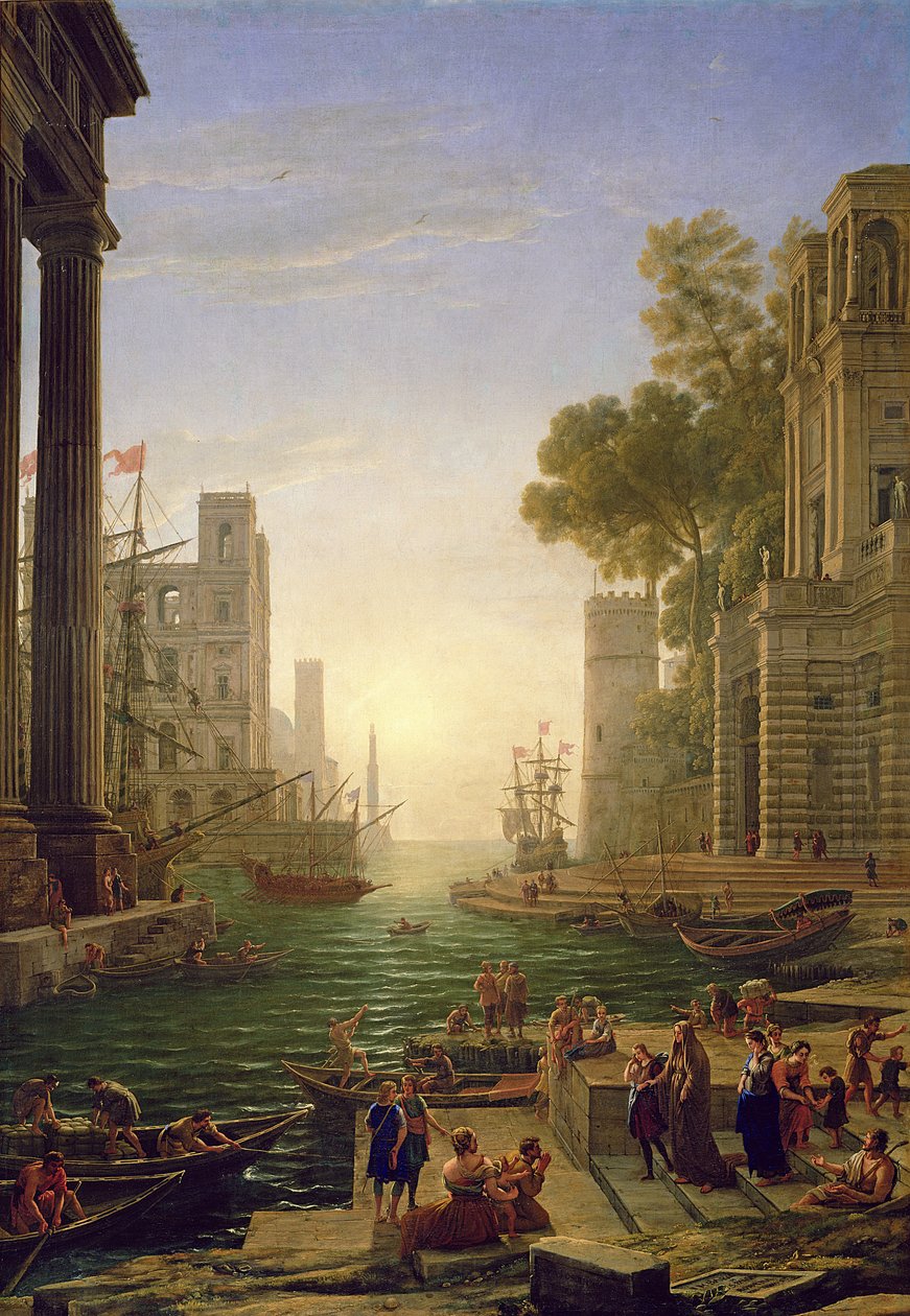 St. Paula Romana behajózása Ostiában, 1637-39 alkotó: Claude Lorrain