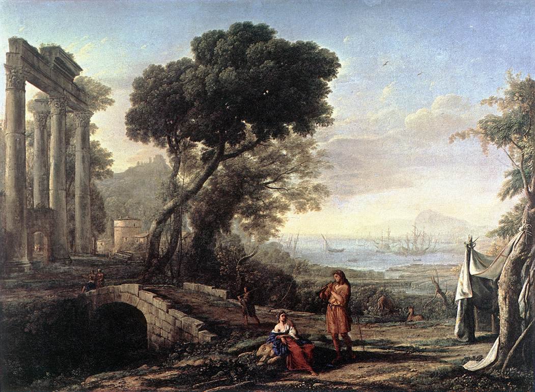 Olasz tengerparti táj alkotó: Claude Lorrain